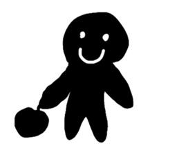 Black marginal people(enblish) sticker #14012439