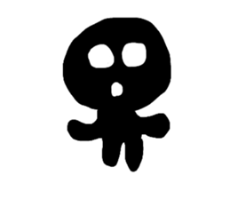 Black marginal people(enblish) sticker #14012440