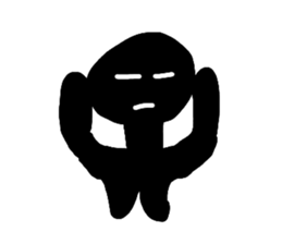 Black marginal people(enblish) sticker #14012442