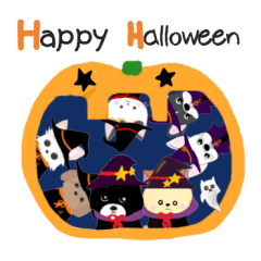 Kuro & friends Happy Halloween sticker