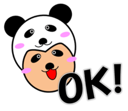 Half panda (winter) sticker #14013747