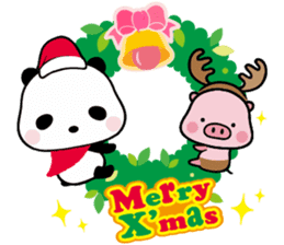 Merry X'mas with Panda & Pig(Ellya) sticker #14015367