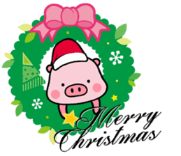 Merry X'mas with Panda & Pig(Ellya) sticker #14015368