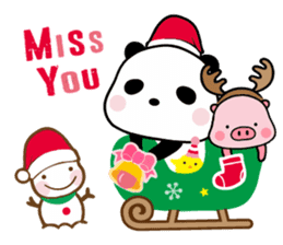 Merry X'mas with Panda & Pig(Ellya) sticker #14015370