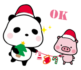 Merry X'mas with Panda & Pig(Ellya) sticker #14015374