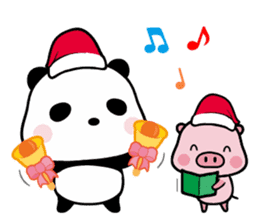 Merry X'mas with Panda & Pig(Ellya) sticker #14015376