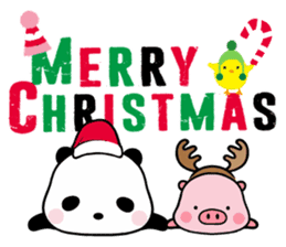 Merry X'mas with Panda & Pig(Ellya) sticker #14015381
