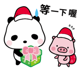 Merry X'mas with Panda & Pig(Ellya) sticker #14015382