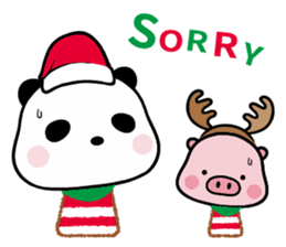 Merry X'mas with Panda & Pig(Ellya) sticker #14015384