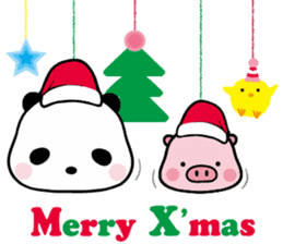 Merry X'mas with Panda & Pig(Ellya) sticker #14015385