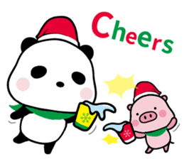 Merry X'mas with Panda & Pig(Ellya) sticker #14015386