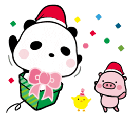 Merry X'mas with Panda & Pig(Ellya) sticker #14015387