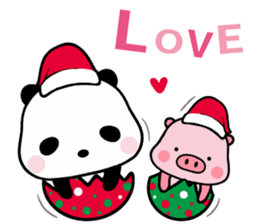 Merry X'mas with Panda & Pig(Ellya) sticker #14015388
