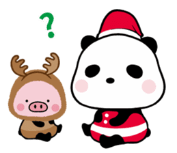 Merry X'mas with Panda & Pig(Ellya) sticker #14015389