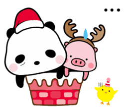 Merry X'mas with Panda & Pig(Ellya) sticker #14015390