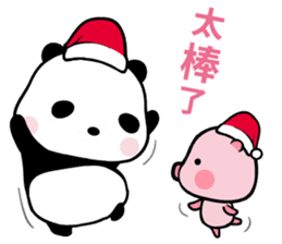 Merry X'mas with Panda & Pig(Ellya) sticker #14015391