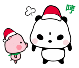 Merry X'mas with Panda & Pig(Ellya) sticker #14015396