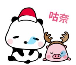 Merry X'mas with Panda & Pig(Ellya) sticker #14015397