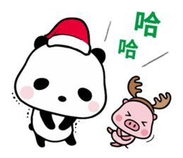 Merry X'mas with Panda & Pig(Ellya) sticker #14015398