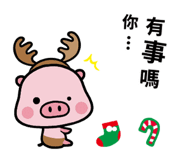 Merry X'mas with Panda & Pig(Ellya) sticker #14015400