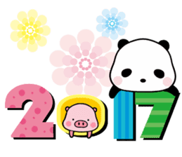 Merry X'mas with Panda & Pig(Ellya) sticker #14015404