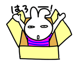 Animation of the poker-face-rabbit sticker #14015965