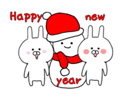 rabbit's Christmas & New Year's Day sticker #14016765