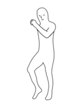 Mr. Simple is simple, and moves sticker #14016914