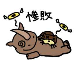 rhino and otter sticker #14017160