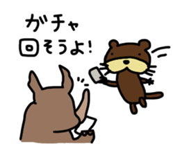 rhino and otter sticker #14017163