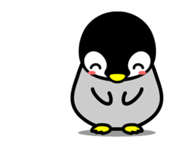 The cute child penguin 2 which moves sticker #14017406