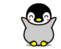 The cute child penguin 2 which moves sticker #14017407