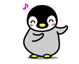 The cute child penguin 2 which moves sticker #14017411