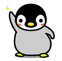 The cute child penguin 2 which moves sticker #14017412