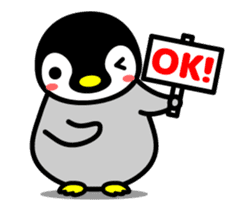 The cute child penguin 2 which moves sticker #14017414