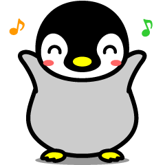 The cute child penguin 2 which moves