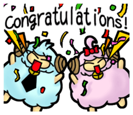 Happy sheep(party) sticker #14018611