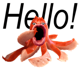 Little horror Octopus weenie sticker #14019040