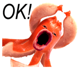 Little horror Octopus weenie sticker #14019042