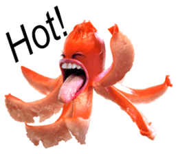 Little horror Octopus weenie sticker #14019043