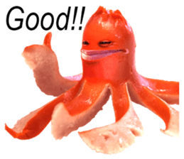 Little horror Octopus weenie sticker #14019044