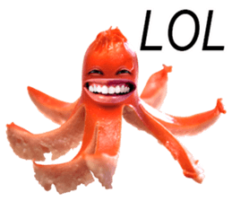 Little horror Octopus weenie sticker #14019046
