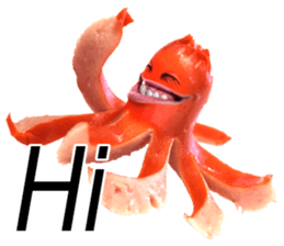 Little horror Octopus weenie sticker #14019049