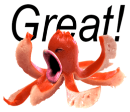 Little horror Octopus weenie sticker #14019053