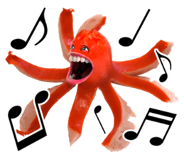 Little horror Octopus weenie sticker #14019056