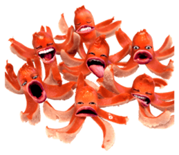 Little horror Octopus weenie sticker #14019059