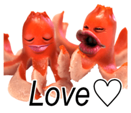 Little horror Octopus weenie sticker #14019061