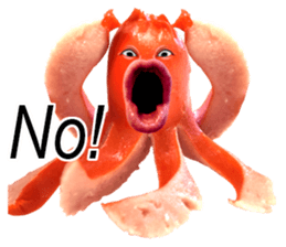 Little horror Octopus weenie sticker #14019063
