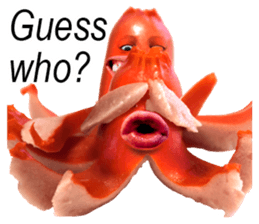 Little horror Octopus weenie sticker #14019071