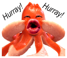 Little horror Octopus weenie sticker #14019072